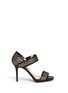 Main View - Click To Enlarge - JIMMY CHOO - 'Alana' Lurex basketweave leather sandals