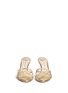 Figure View - Click To Enlarge - JIMMY CHOO - 'Lentar' glitter lamé leather mule sandals