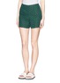 Front View - Click To Enlarge - MONCLER - San Gallo lace shorts