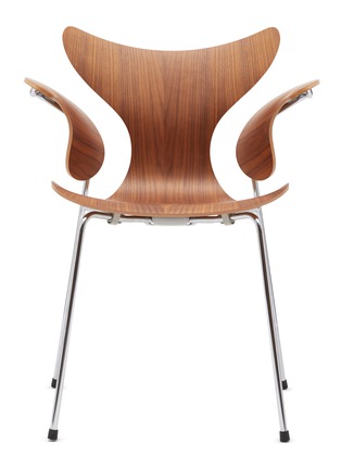 Main View - Click To Enlarge - MANKS - LILY 50 ANNIVERSARY WALNUT VENEER ARMCHAIR