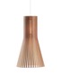 Main View - Click To Enlarge - MANKS - SECTO 4201 SMALL WALNUT PENDANT LAMP