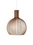 Main View - Click To Enlarge - MANKS - OCTO 4241 SMALL WALNUT PENDANT LAMP