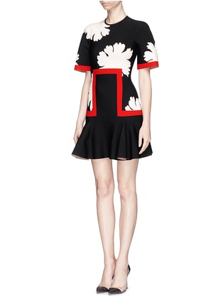 Figure View - Click To Enlarge - ALEXANDER MCQUEEN - Lotus flower jacquard knit dress