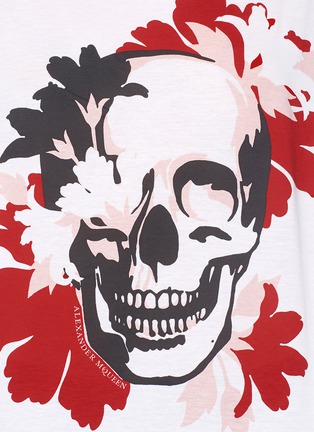 Detail View - Click To Enlarge - ALEXANDER MCQUEEN - Skull flower cotton T-shirt