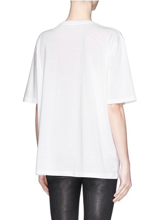 Back View - Click To Enlarge - ALEXANDER MCQUEEN - Skull flower cotton T-shirt
