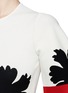 Detail View - Click To Enlarge - ALEXANDER MCQUEEN - Flower silhouette knit top