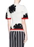 Back View - Click To Enlarge - ALEXANDER MCQUEEN - Flower silhouette knit top
