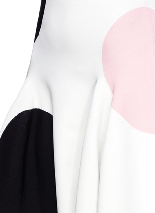 Detail View - Click To Enlarge - ALEXANDER MCQUEEN - Polka dot knit flare dress