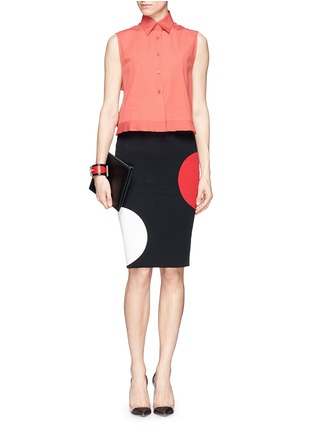 Figure View - Click To Enlarge - ALEXANDER MCQUEEN - Polka dot knit pencil skirt