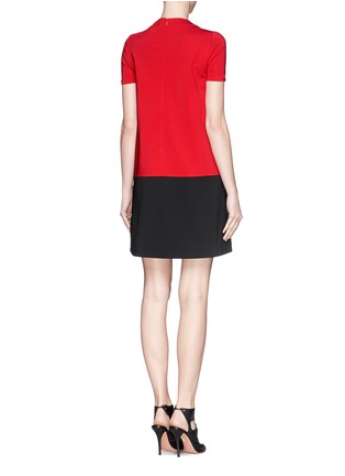 Back View - Click To Enlarge - ALEXANDER MCQUEEN - Colourblock compact jersey shift dress