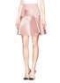 Front View - Click To Enlarge - ALEXANDER MCQUEEN - Square dot jacquard flare skirt