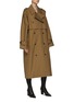 Detail View - Click To Enlarge - TOTEME - Belted Double Breasted Organic Cotton Trench Coat