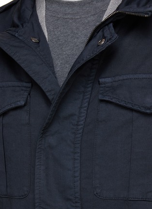  - HERNO - Garment Dyed Cotton Linen Blend Field Jacket