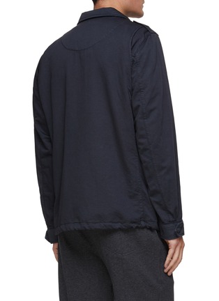 Back View - Click To Enlarge - HERNO - Garment Dyed Cotton Linen Blend Field Jacket