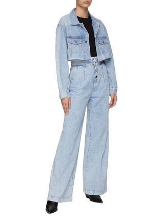 Felisia' high rise wide leg denim jeans 