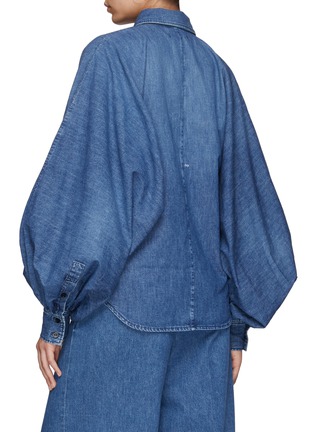 Back View - Click To Enlarge - MADE IN TOMBOY - ‘Claire' balloon sleeve denim shirt