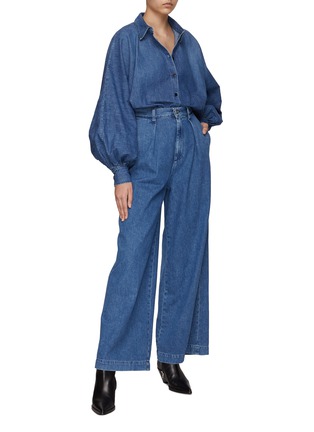 Figure View - Click To Enlarge - MADE IN TOMBOY - ‘Claire' balloon sleeve denim shirt