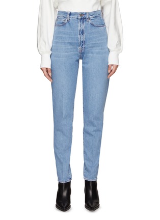 Main View - Click To Enlarge - MADE IN TOMBOY - ‘Aisha' high rise wash denim jeans