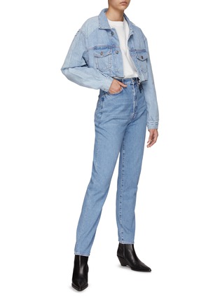 Figure View - Click To Enlarge - MADE IN TOMBOY - ‘Aisha' high rise wash denim jeans