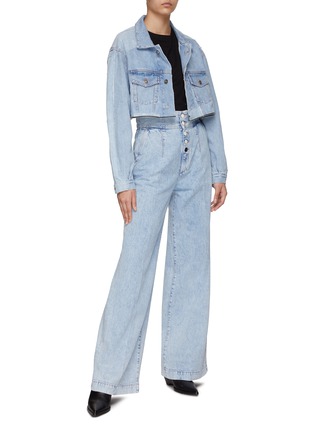 Figure View - Click To Enlarge - MADE IN TOMBOY - ‘Rihanna' convertible wash denim jacket