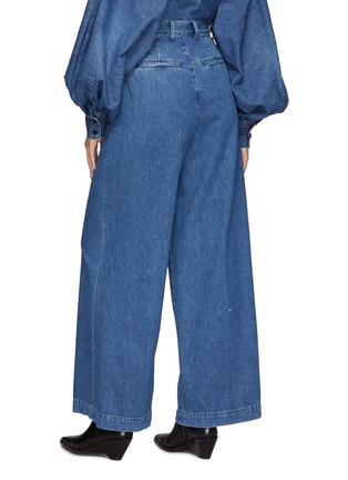 Back View - Click To Enlarge - MADE IN TOMBOY - ‘Enea' pleated wide leg denim jeans