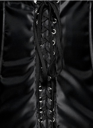 Detail View - Click To Enlarge - - - Nylon panel lace tie corset