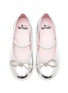Figure View - Click To Enlarge - WINK - ‘Soda Pop Glam’ Crystal Bow Kids Leather Ballerinas