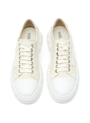 Detail View - Click To Enlarge - VIRÓN  - ‘1968’ LOW TOP LACE UP CANVAS SNEAKERS