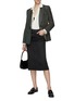 Figure View - Click To Enlarge - BLAZÉ MILANO - ‘Charmer’ Round Slash Pocket Chequered Double-Breasted Blazer