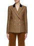 Main View - Click To Enlarge - BLAZÉ MILANO - ‘Charmer’ Round Slash Pocket Chequered Double-Breasted Blazer