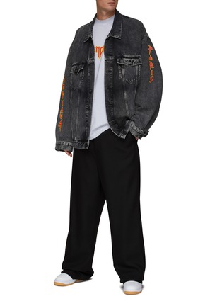 Figure View - Click To Enlarge - BALENCIAGA - Worn Out Loose Fit Wool Pants