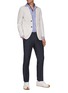 Figure View - Click To Enlarge - TOMORROWLAND - FLAT FRONT STRAIGHT LEG LINEN CHAMBRAY EASY PANTS