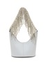 Main View - Click To Enlarge - KARA - ‘Bean' crystal fringe handle leather shoulder bag