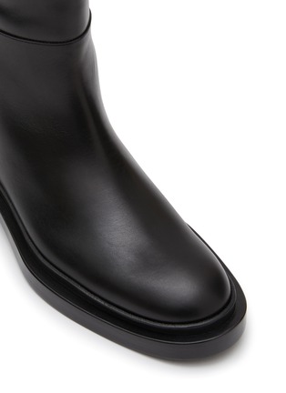 Detail View - Click To Enlarge - JIL SANDER - ROUND TOE LEATHER RIDING BOOTS