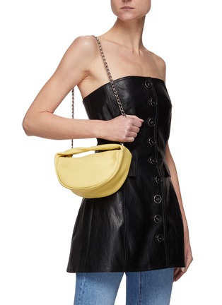 Figure View - Click To Enlarge - BY FAR - ‘Baby Cush’ Chain Strap Soft Hobo Leather Shoulder Bag