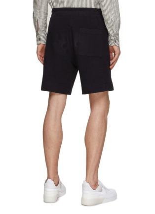 Back View - Click To Enlarge - THEORY - ‘ALLONS’ SURF ELASTICATED DRAWSTRING WAISTBAND SWEATSHORTS