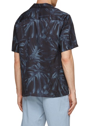 Back View - Click To Enlarge - THEORY - ‘Noll’ Bold Leaf Print Hawaiian Shirt
