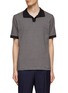 Main View - Click To Enlarge - THEORY - ‘Malden’ Striped Pima Cotton Blend Polo Shirt