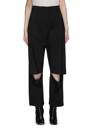 Main View - Click To Enlarge - A.W.A.K.E. MODE - FLAT FRONT SLIT DETAIL HIGH RISE PANTS