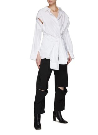 Figure View - Click To Enlarge - A.W.A.K.E. MODE - Belted Deconstructed Shirt