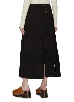 Back View - Click To Enlarge - A.W.A.K.E. MODE - DOUBLE LAYERED PATCHWORK DETAIL MIDI SKIRT