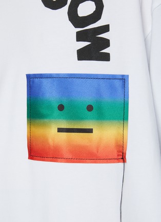 - ACNE STUDIOS - Double Rainbow Face Logo Bi-Layered Oversized T-Shirt