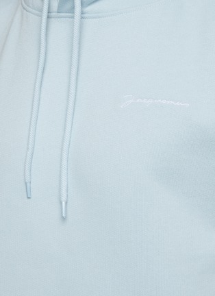  - JACQUEMUS - Logo embroidered cotton hoodie