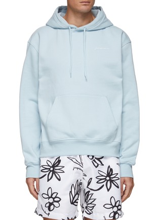 Main View - Click To Enlarge - JACQUEMUS - Logo embroidered cotton hoodie