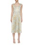 Main View - Click To Enlarge - VINCE - ‘LOTUS' V-NECK PLEATED SLIP DRESS