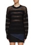 Main View - Click To Enlarge - RTA - CREWNECK STRIPE DETAIL MOHAIR SWEATER