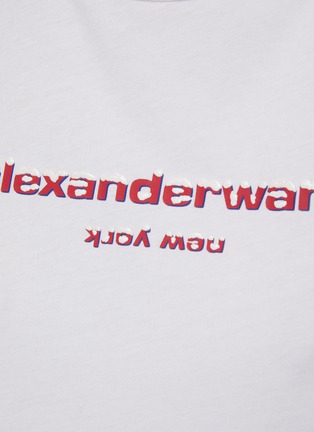  - ALEXANDER WANG - CLASSIC SHORT SLEEVE PEARLESCENT PUFF GRAPHIC UNLINED T-SHIRT