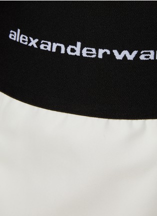  - ALEXANDER WANG - Logo Elastic Waist Cotton Blend Mini Skirt