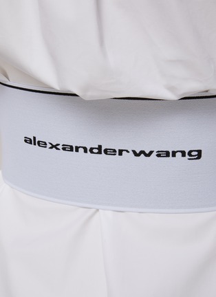  - ALEXANDER WANG - Logo Elastic Waist Cotton Shirt Dress