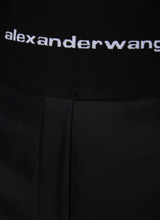  - ALEXANDERWANG - Logo Elastic Waist Pleated Cotton Blend Culottes